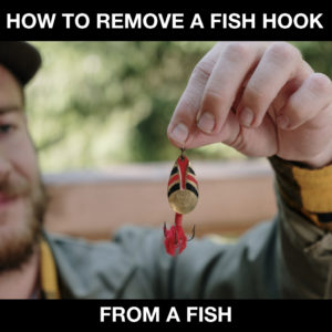 how to remove a hook from a fish