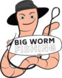 big worm fishing logo