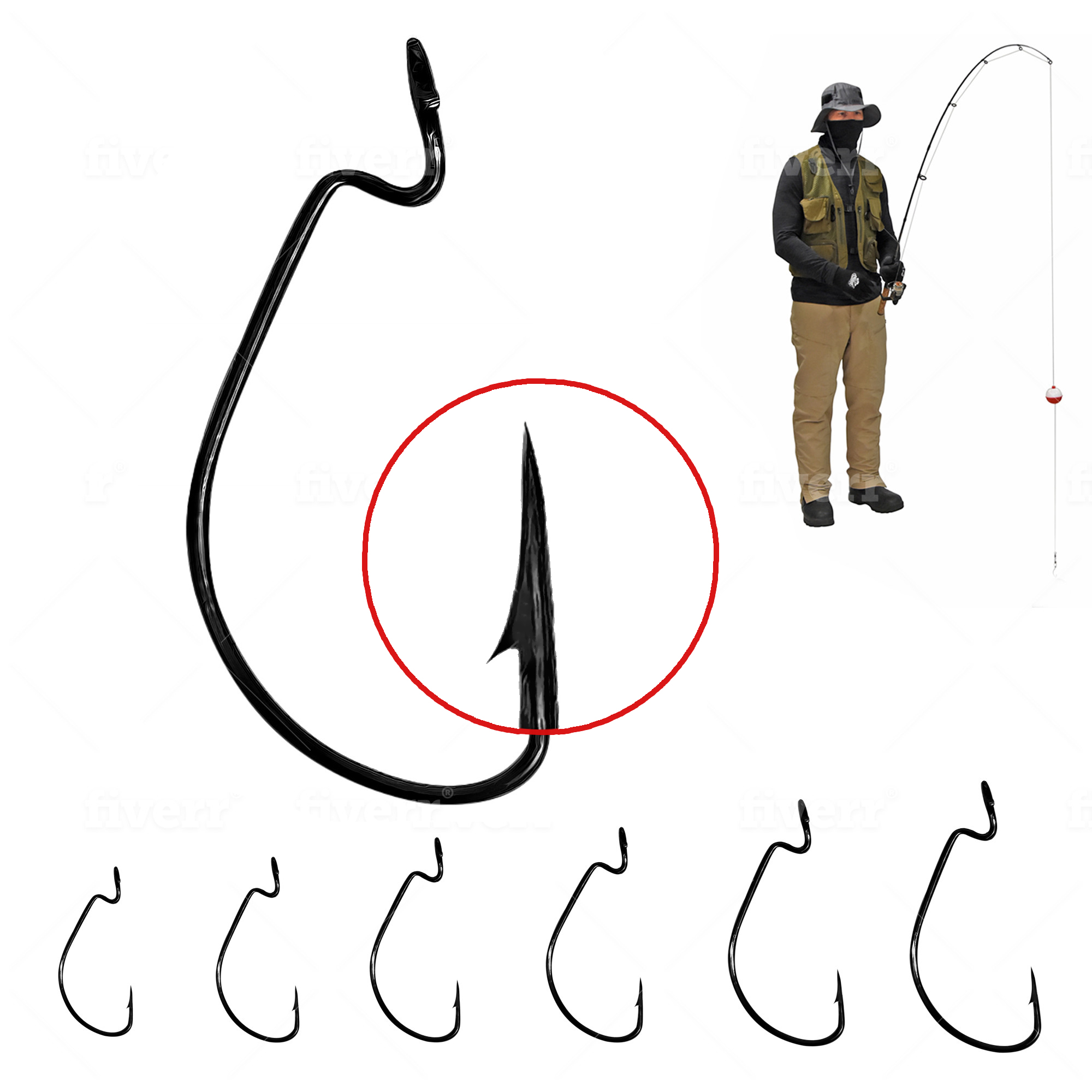 big worm fishing bass fishing hooks
